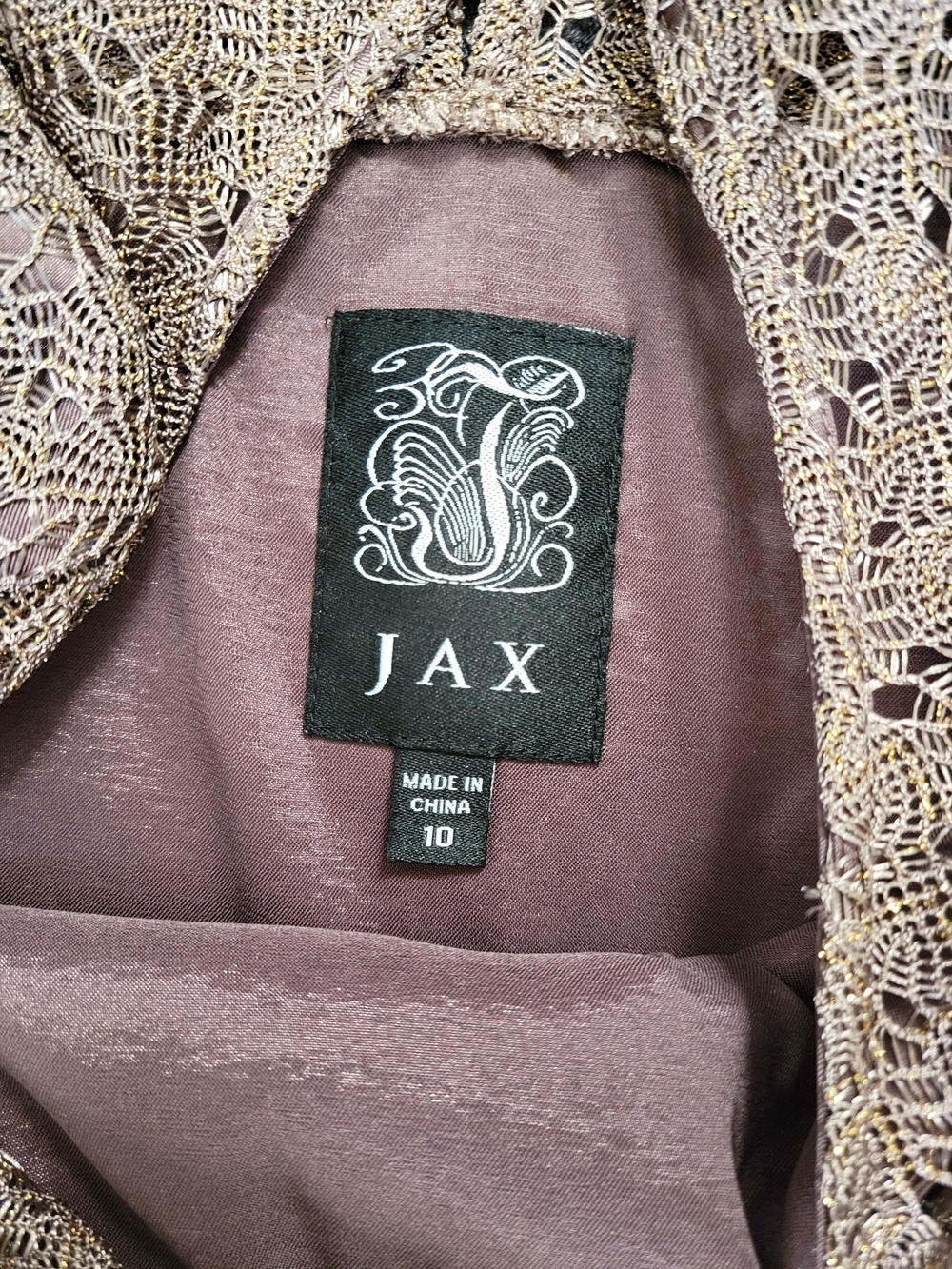 Jax Women's Brown Crochet Shift Dress - Picture 9 of 11